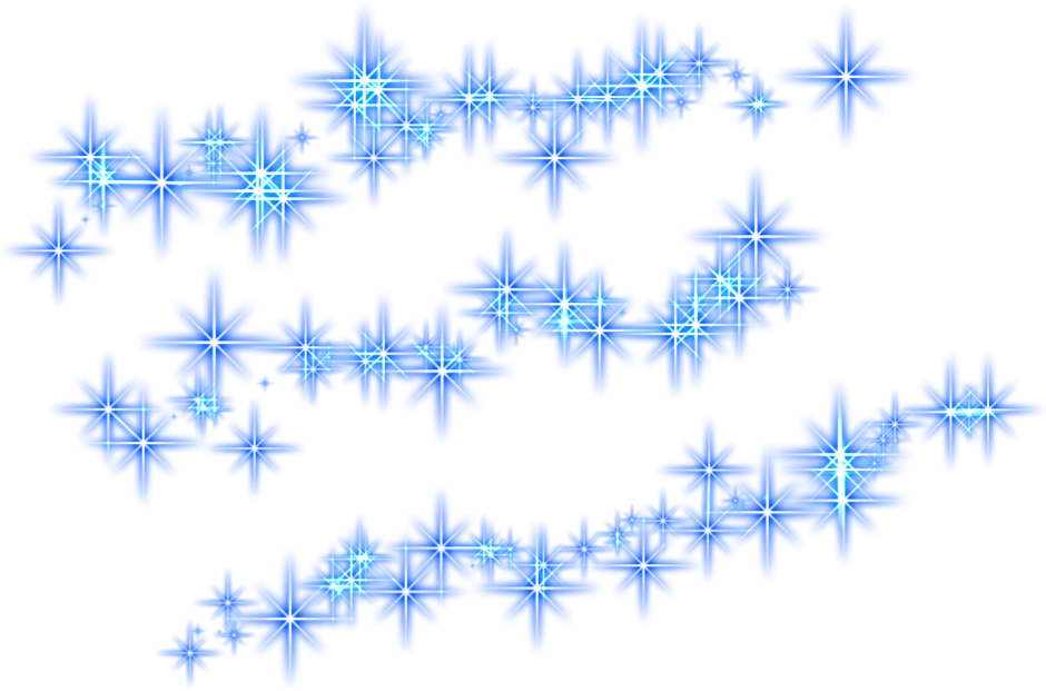 Group of Blue Sparkling Stars